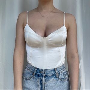 Zara satin effect corset bodysuit